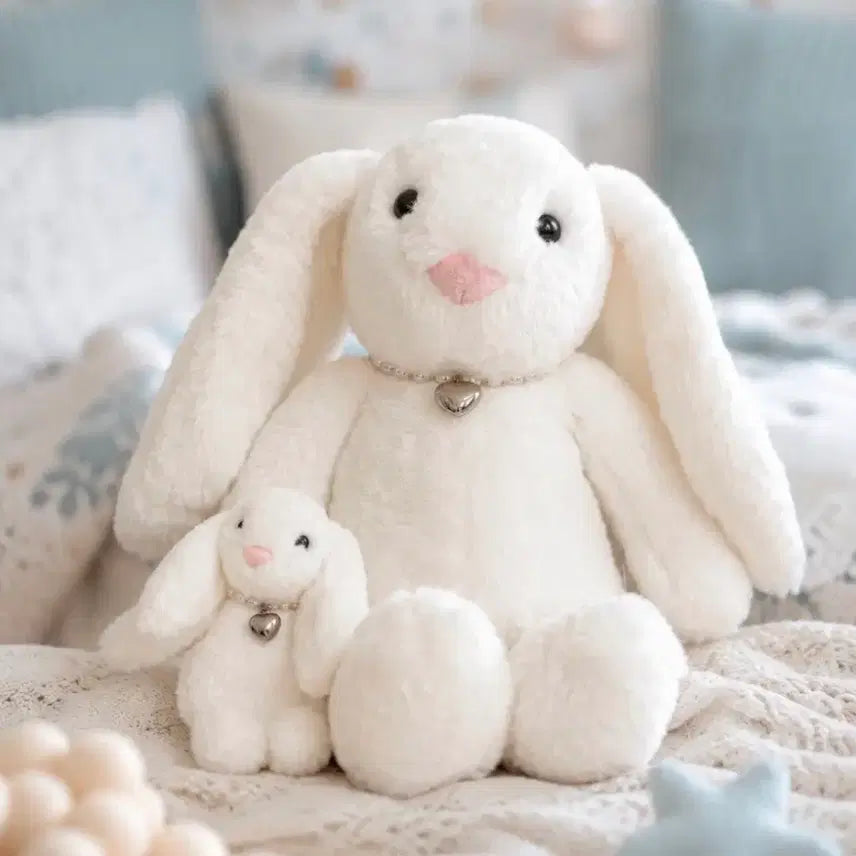 [BUNJANG] Noble Rabbit Pearl Necklace Doll Set Plushie / [세트할인] 노블레빗 진주목걸이 인형 세트 애착인형