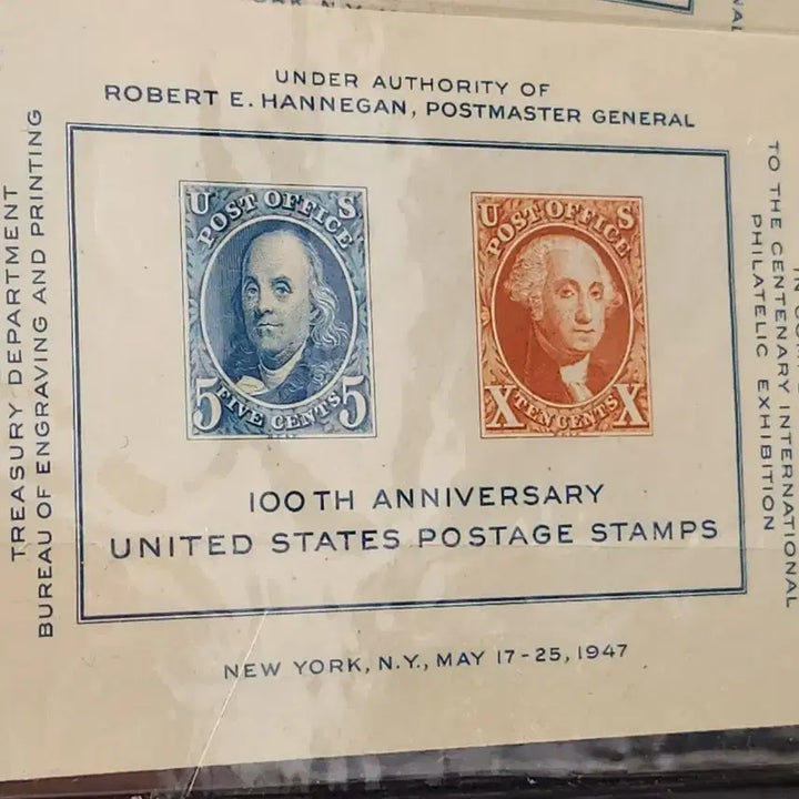 [BUNJANG] Korea Post 100th Anniversary Commemorative US Stamp Set / 우체국 100주년 기념 미국 우표 세트