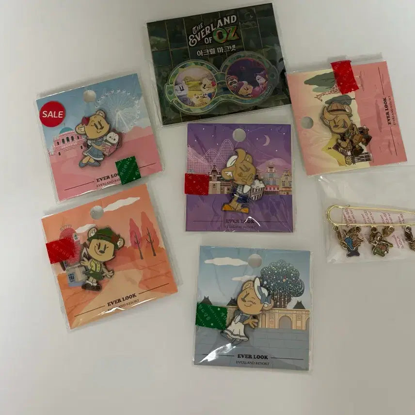 [BUNJANG] Everland Discontinued Badge Set: Lenny &amp; Lala / 에버랜드 단종 뱃지 레니라라