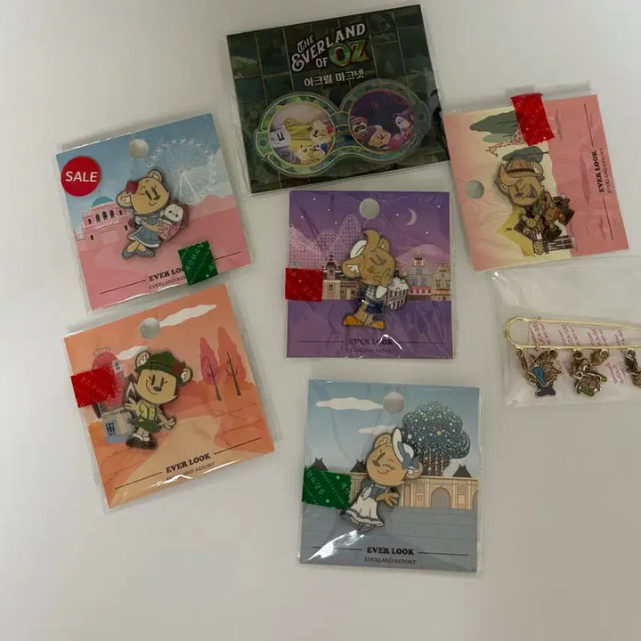 [BUNJANG] Everland Discontinued Badge Set: Lenny &amp; Lala / 에버랜드 단종 뱃지 레니라라