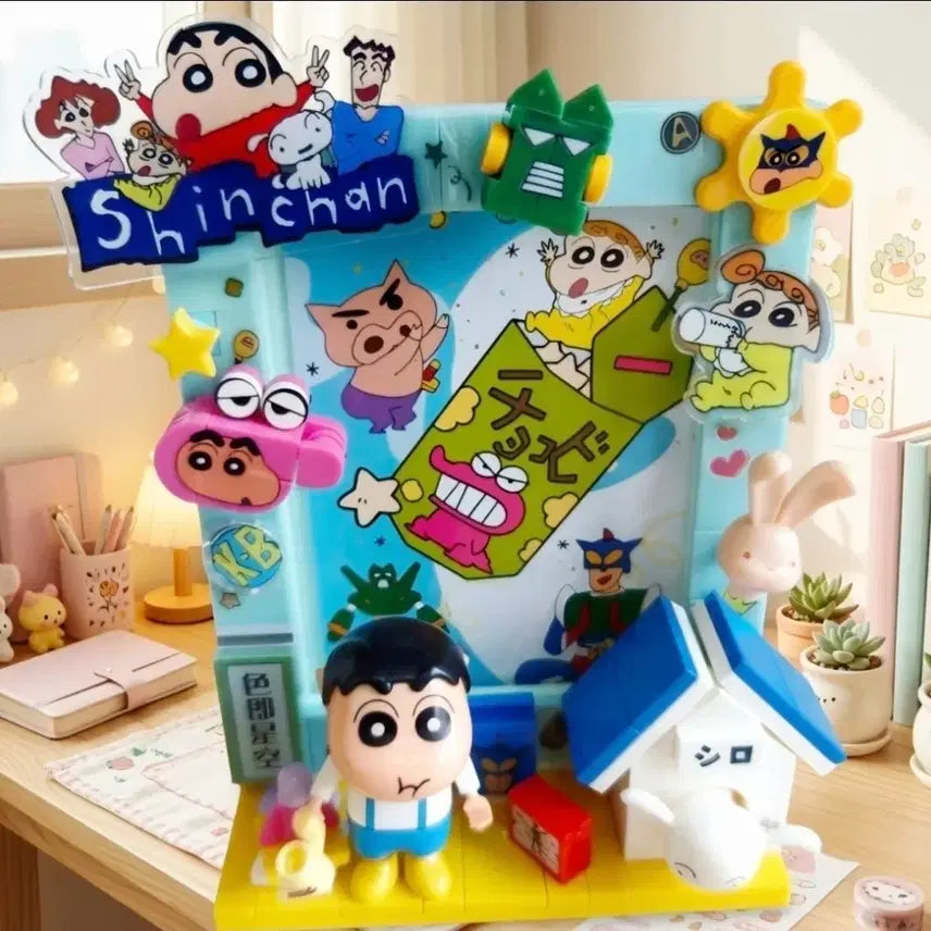 [BUNJANG] Balody Crayon Shin-chan Frame Block Set / 발로디 짱구는 못말려 액자 블록 새상품