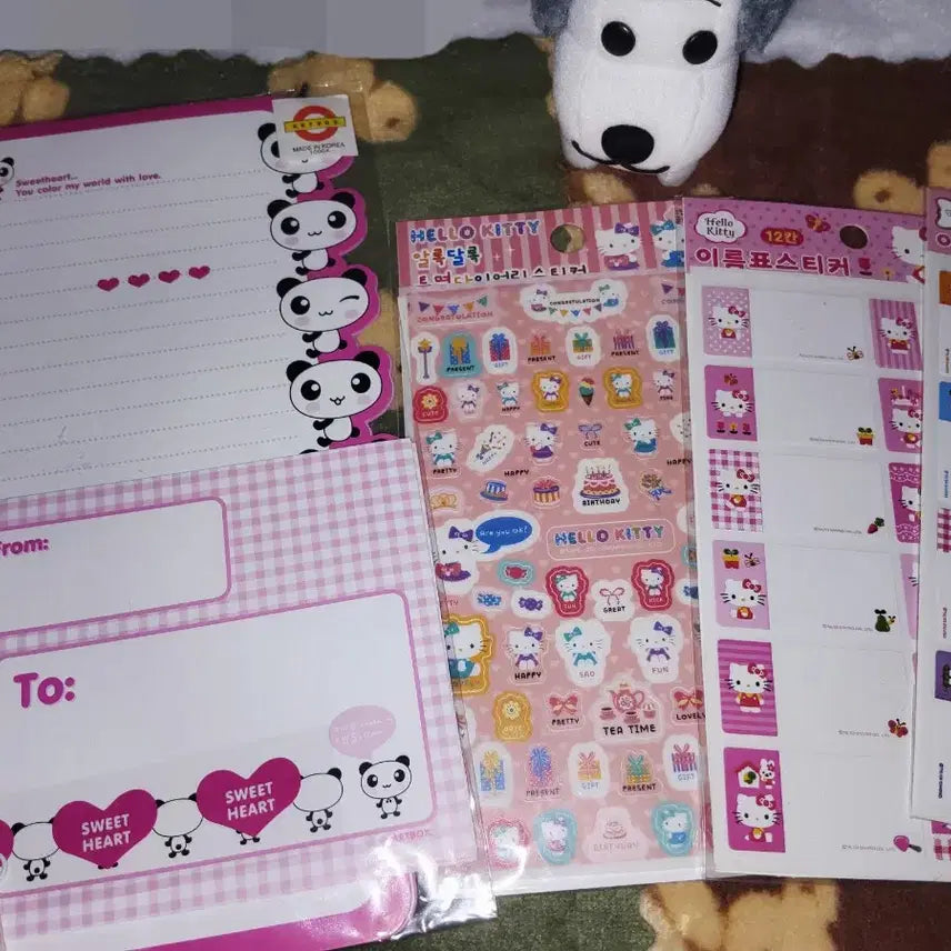 [BUNJANG] Vintage Stationery Bundle - Hello Kitty, Pajama Sisters, Avatar, Pencils &amp; More / 고전문구 헬로키티 스티커 편지지,코디스티커