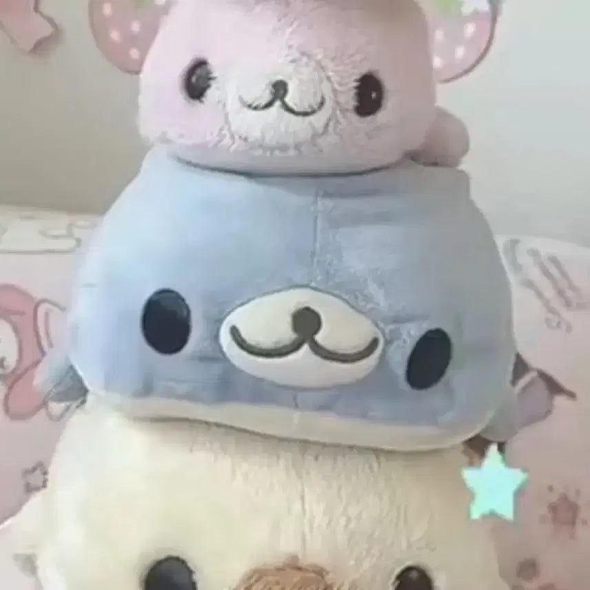 [BUNJANG] 30cm Spotted Mamegoma Plush Toy / (고정가)30cm 대형 마메고마 점 박이 스티커 아님!