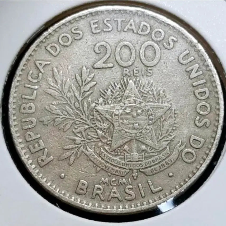[BUNJANG] Brazil 1901 200 Reis Coin / 브라질 1901년 200헤이스.외국주화 주화 화폐 동전