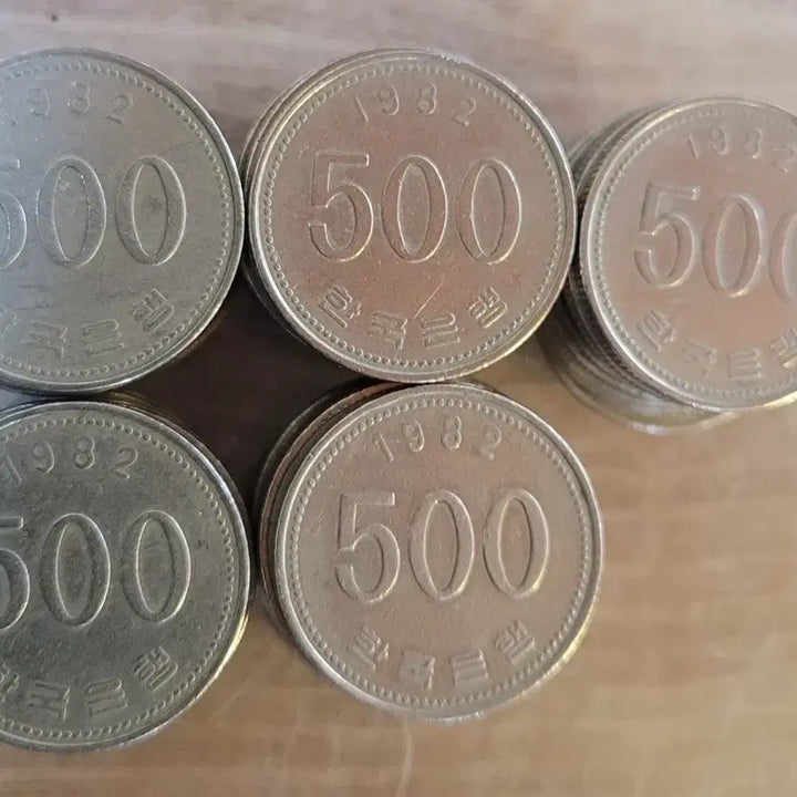 [BUNJANG] 1982 500 Won Coin Bundle Set (50 pcs) / 1982년 500원 동전 50개 일괄
