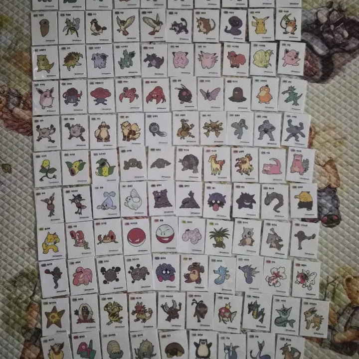 [BUNJANG] Pokemon Sticker Set (1st Gen, 3-Digit) - 109 Variants Bundle / 포켓몬 띠부씰 1세대 세자리씰 109종 일괄판매합니다