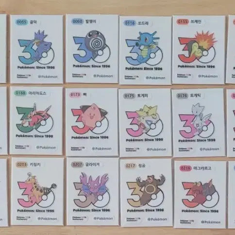 [BUNJANG] Pokemon 30th Anniversary Logo Seal / 포켓몬 띠부씰 30주년 로고씰 판매
