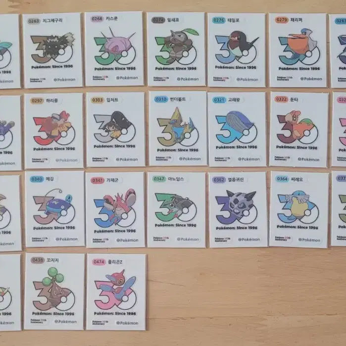 [BUNJANG] Pokemon 30th Anniversary Logo Seal / 포켓몬 띠부씰 30주년 로고씰 판매