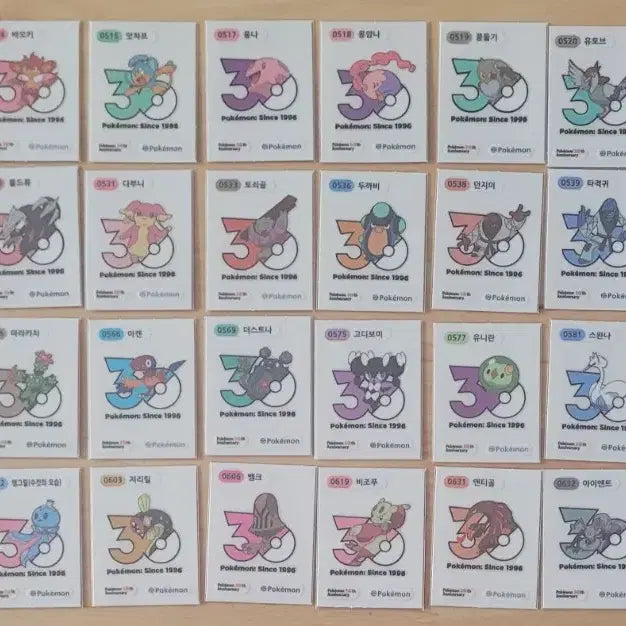 [BUNJANG] Pokemon 30th Anniversary Logo Seal / 포켓몬 띠부씰 30주년 로고씰 판매