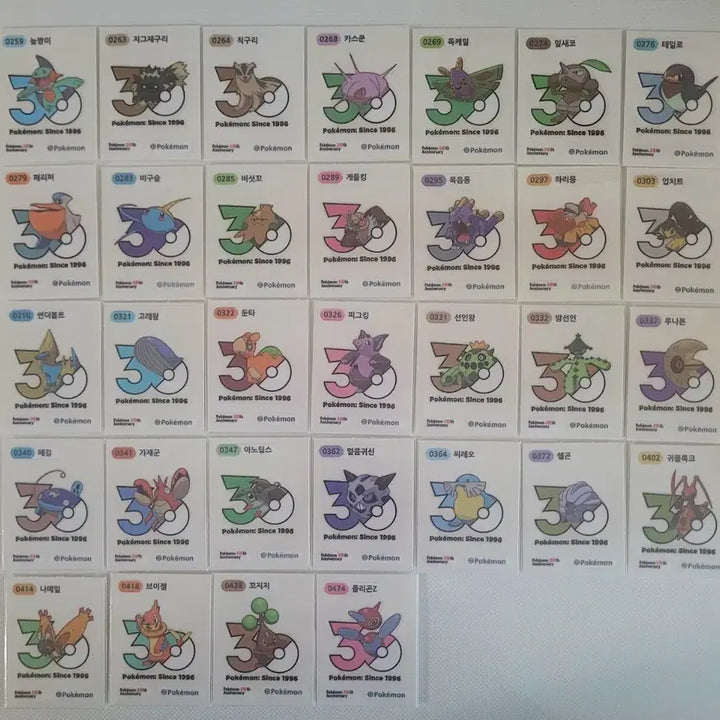 [BUNJANG] Pokemon 30th Anniversary Logo Seal / 포켓몬 띠부씰 30주년 로고씰 판매