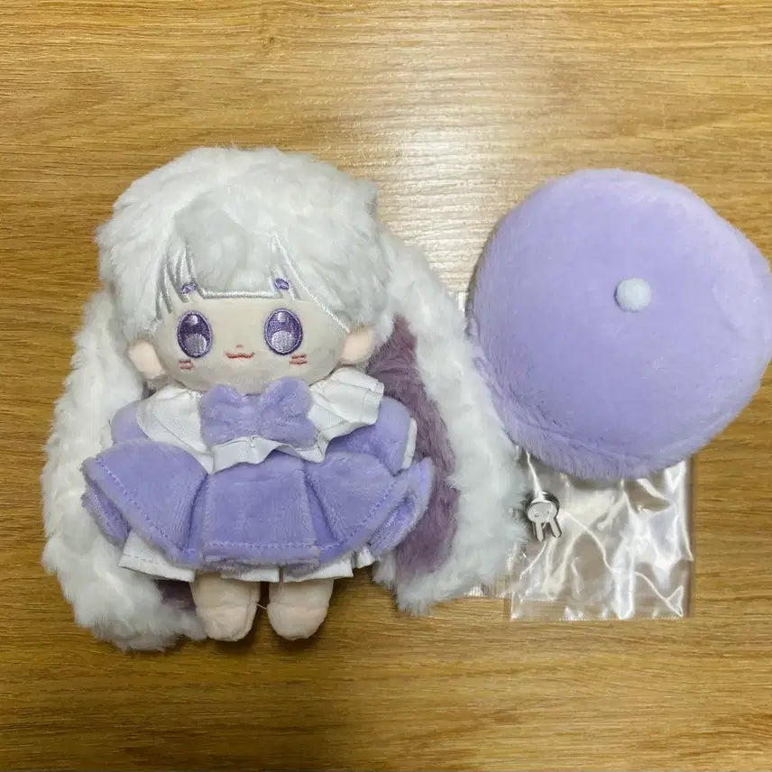 [BUNJANG] Grape Fluffy Toy 10cm + Outfit / 무속성 포도부숭포리 10cm + 의상