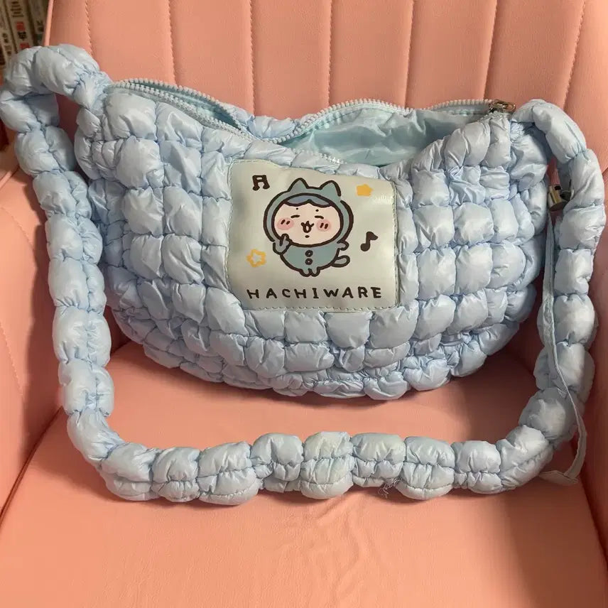 [BUNJANG] Cheery Blossom Hachiware Plush Bag Pastel Blue / 먼작귀 하치와레 푹신이 백 파스텔 블루 [새상품]