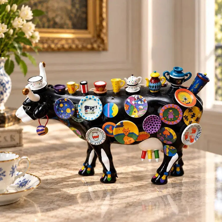 [BUNJANG] CowParade Moo Potter Medium Figurine by Meredith McCord / [해외 아트 컬렉션] 카우퍼레이드 무 포터 아트 피규어 미디엄 풀구성