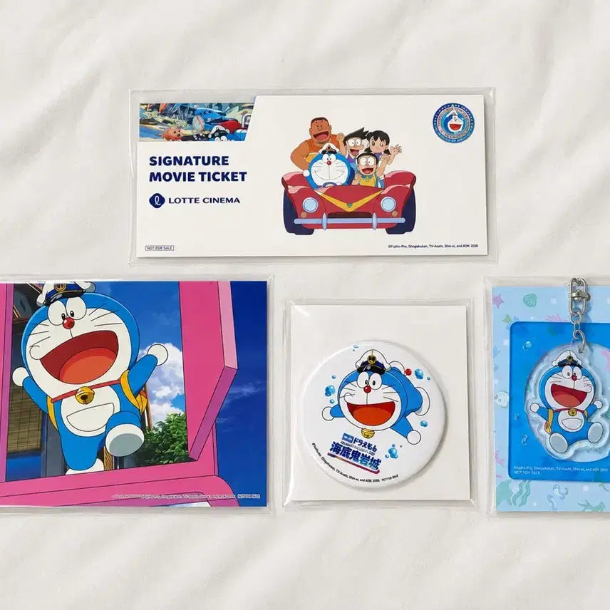 [BUNJANG] Doraemon The Deep Sea Labyrinth Goods Set (Acrylic Keyring / Postcard Set / Mirror / Movie Ticket) / 도라에몽 해저비밀성 굿즈 세트 (아크릴키링 / 엽서3종 / 손거울 / 무비티켓)