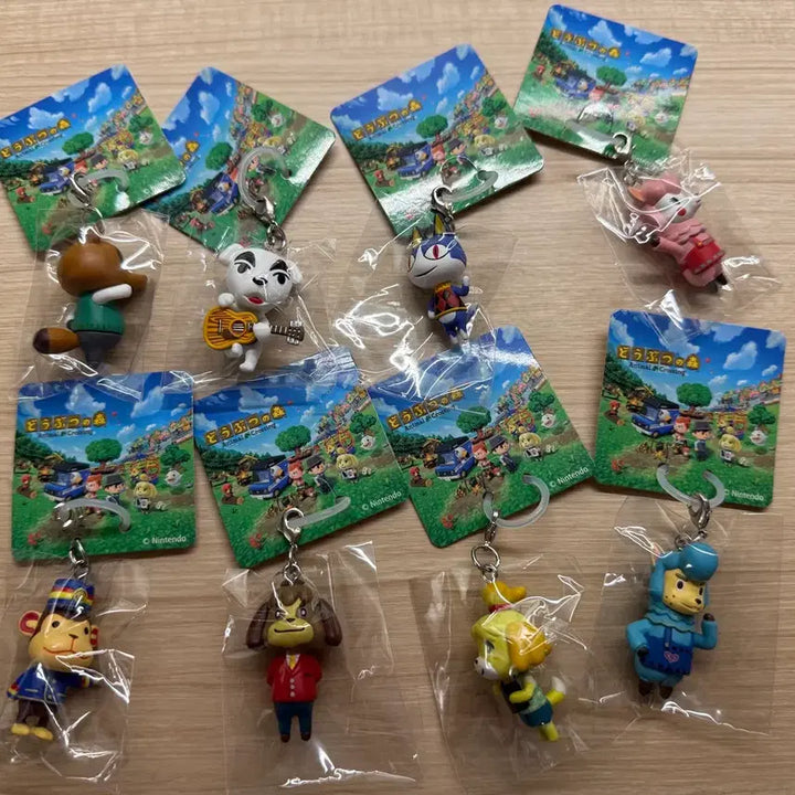 [BUNJANG] Nintendo Animal Crossing Marker Keychain 8 Types Full Set / 닌텐도 동물의 숲 메지루시/마스코트 키링 8종 풀세트