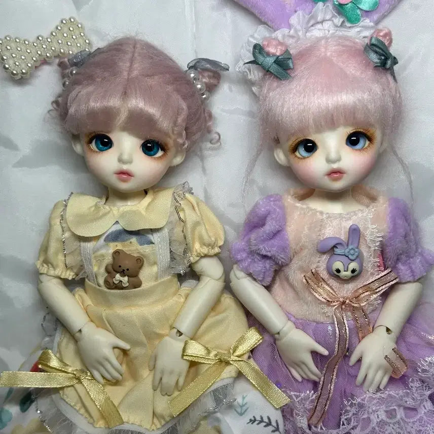 [BUNJANG] USD Ball-Jointed Doll Dress Set Bundle / 세트 할인) 구관 usd 원피스 2벌 + 헤어핀/헤어밴드