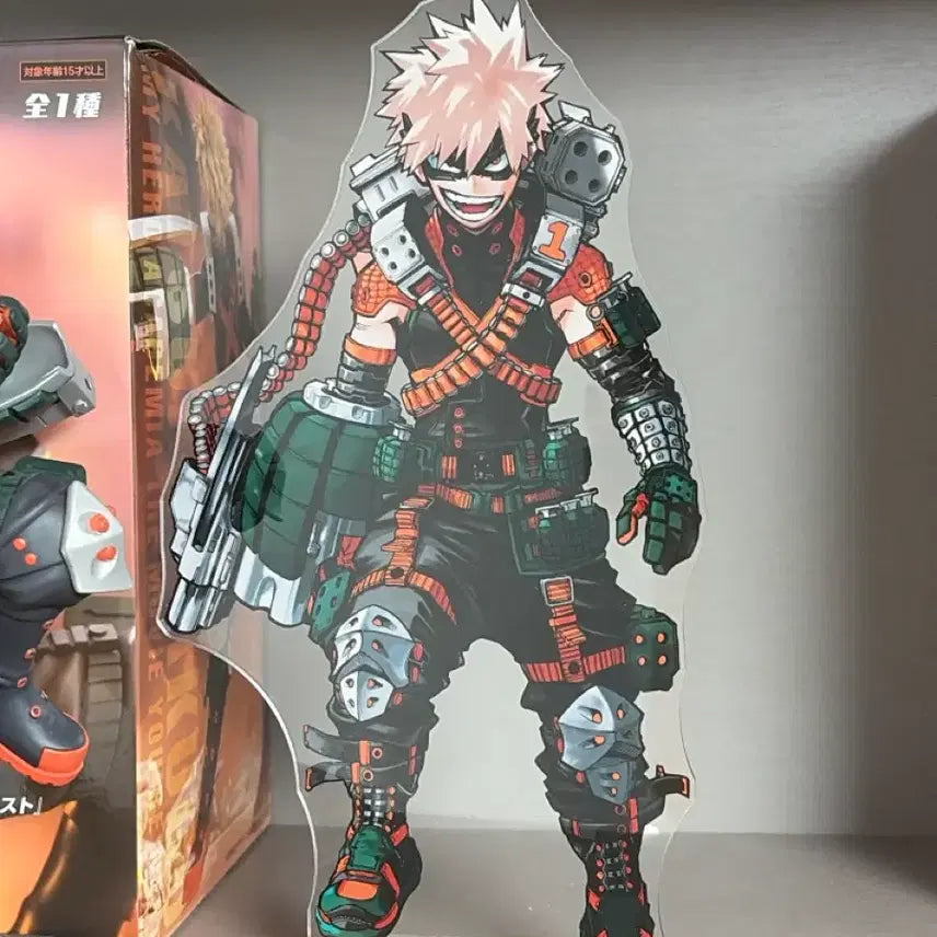 [BUNJANG] Katsuki Bakugo Mega Acrylic Stand &amp; Hachiwara Plush Bundle / 바쿠고 피규어 메가아크릴,하치와레 인형 일괄판매합니다