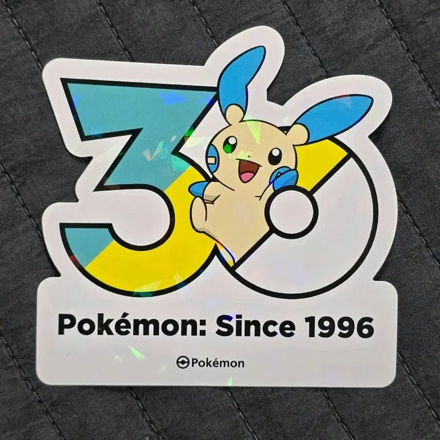 [BUNJANG] Pokemon 30th Anniversary Mamaneko Logo Sticker / 포켓몬스터 30주년 로고스티커 마이농