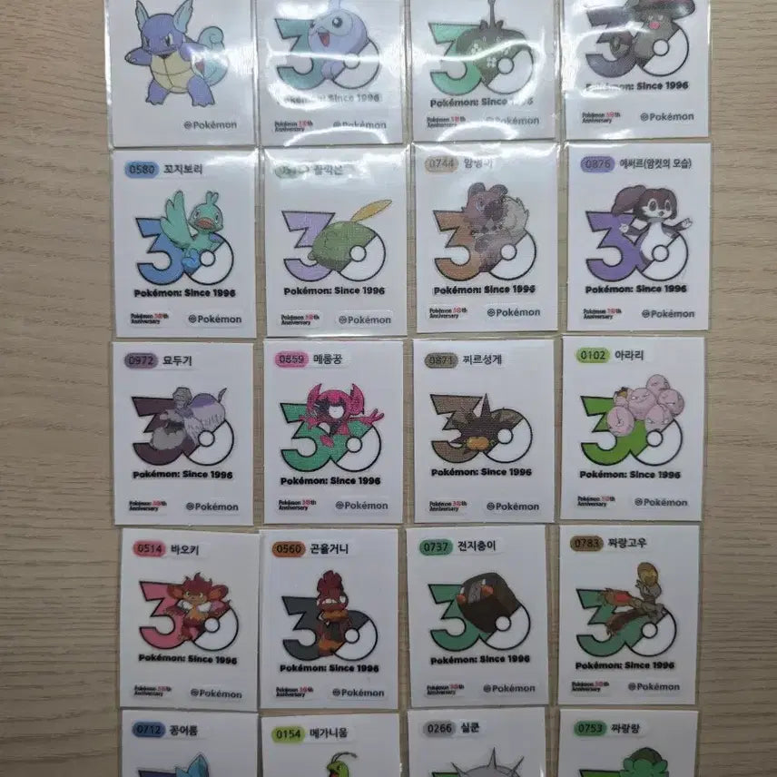 [BUNJANG] Pokemon 30th Anniversary Logo Sticker / 포켓몬 30주년 로고 띠부씰 판매