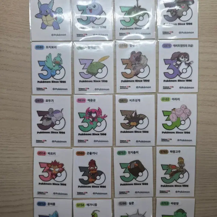 [BUNJANG] Pokemon 30th Anniversary Logo Sticker / 포켓몬 30주년 로고 띠부씰 판매
