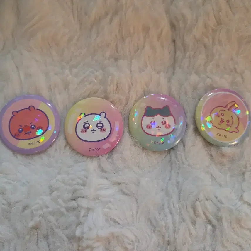[BUNJANG] Chiikawa Dreaming Color Can Badge Hologram Bundle Set / 치이카와 먼직귀 드리밍 컬러 캔뱃지 홀로그램 일괄