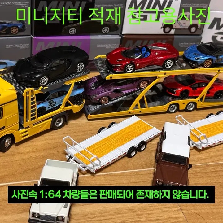 [BUNJANG] MINI GT 1:64 Scale Compatible Tiny Mercedes-Benz Actros Transporter Car Carrier Truck / 미니지티 1:64 호환 타이니 벤츠 악트로스 트랜스포터 카 케리어 트럭