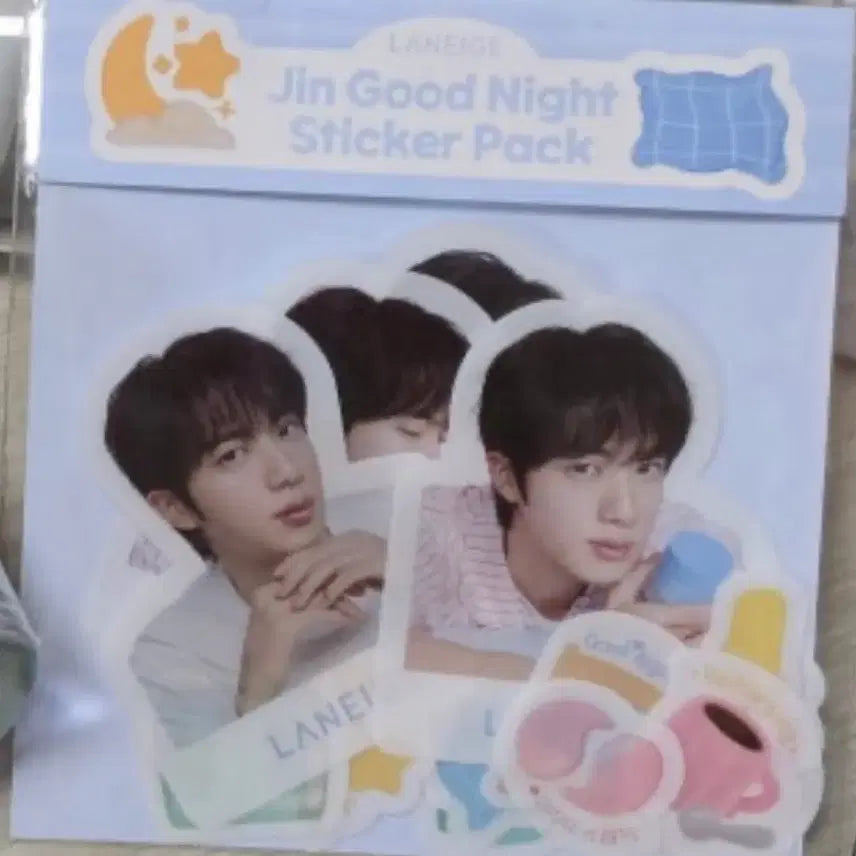 [BUNJANG] BTS Jin Laneige Good Night Sticker Pack - Sealed / (미개봉새상품) BTS 진 라네즈 굿나잇 스티커팩 방탄 굿즈 스티커 방탄소년단 진