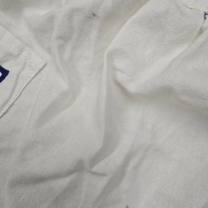 [BUNJANG] Vintage Embroidered Apron with Checkered Pocket / 빈티지 앞치마