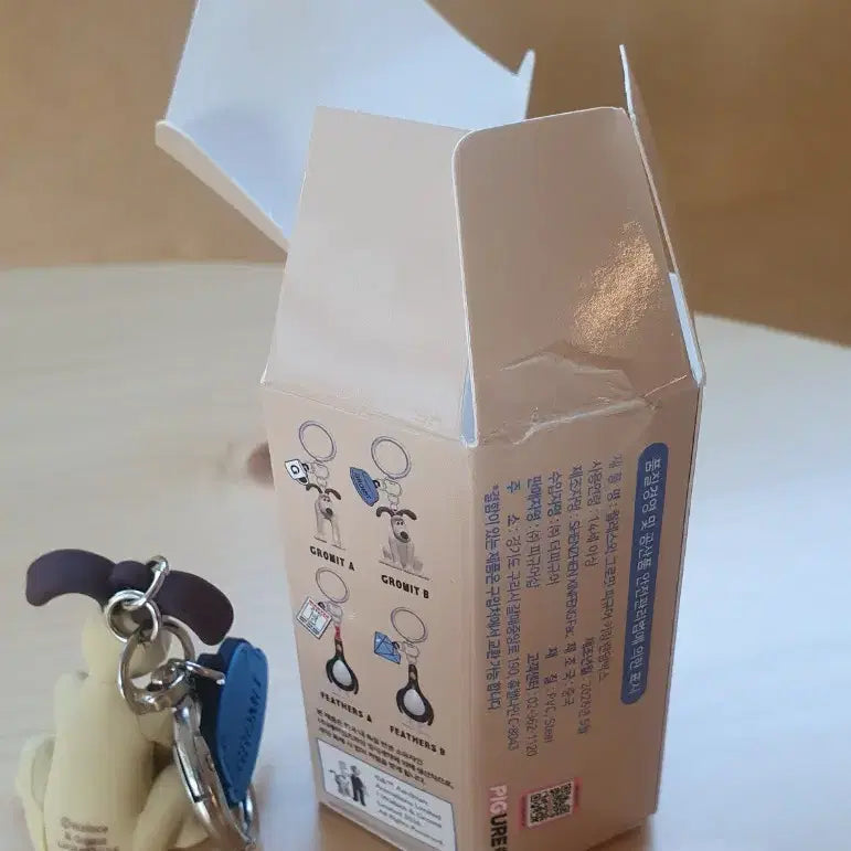 [BUNJANG] Wallace &amp; Gromit Dog Figurine Keychain New / 월레스와 그로밋 피규어 강아지 키링 새상품