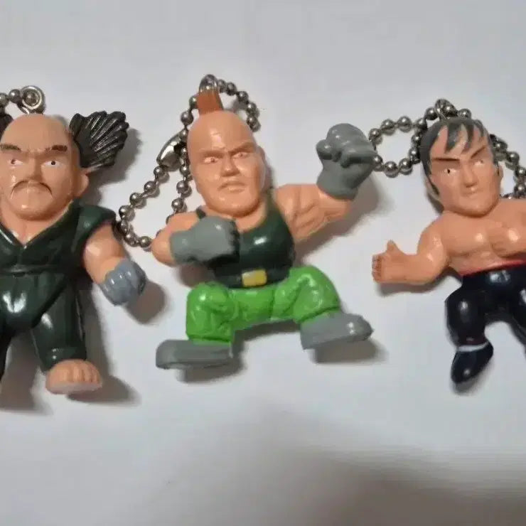 [BUNJANG] Tekken 2 Mini Figure Keychain Bundle Set / 10개일괄)고전문구 철권2 미니 피규어 키링