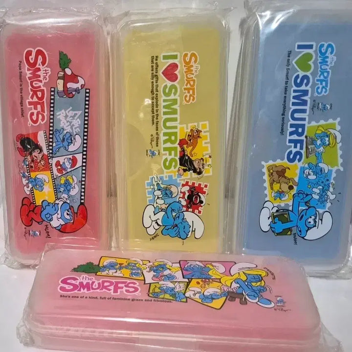 [BUNJANG] Vintage Smurfs 3-Tier Pencil Case / 고전문구 스머프 3단 필통