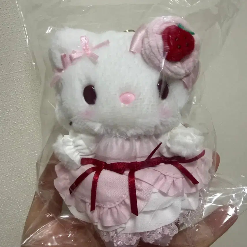 [BUNJANG] Hello Kitty Shortcake 2 Plush &amp; Keychain Set / 핼로키티 쇼트케이크2 누이,키링