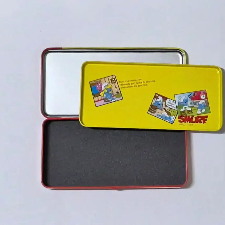 [BUNJANG] Vintage Smurf 2-Tier Tin Pencil Case / 고전문구 스머프 2단 틴필통(넓음)