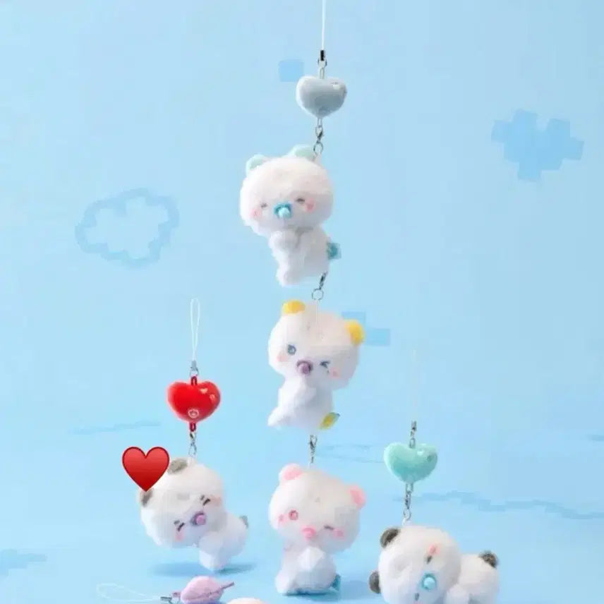 [BUNJANG] Baby Mame Mame Cham Doll Bundle Set - Sealed / (일괄) 미개봉 베이비므메미므 핸드폰 챰 인형