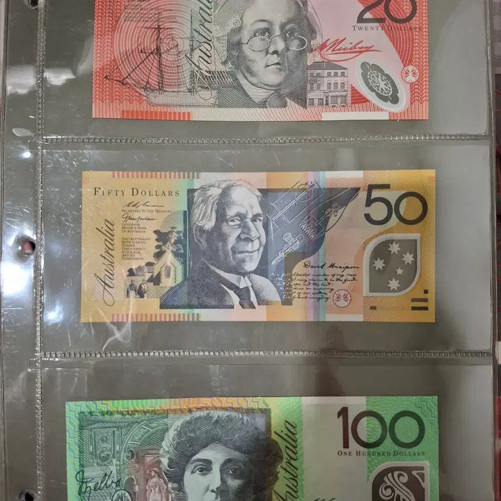 [BUNJANG] Australia 2nd Polymer Banknotes (6 notes) + World&