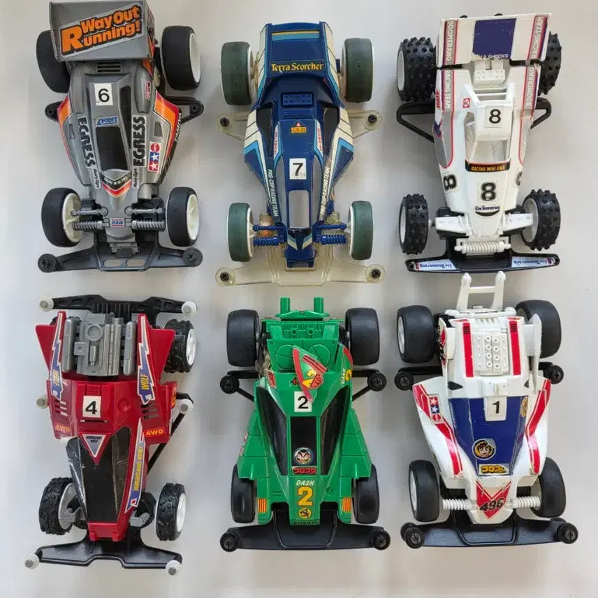 [BUNJANG] Tamiya Mini 4WD 6-Model Retro Vintage Bundle (EGRESS, Terra Scorcher, Boomerang) / 레트로 빈티지 타미야 미니카 6종 일괄 (EGRESS, Terra Scorcher, Boomerang 등)