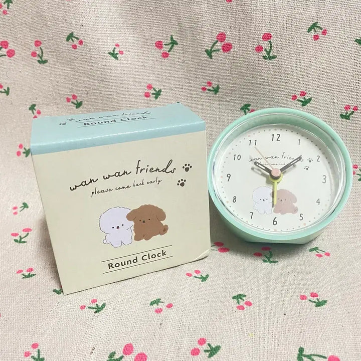 [BUNJANG] Cute Round Mini Alarm Table Clock / 라운드 귀요미 탁상시계 미니시계 알람시계