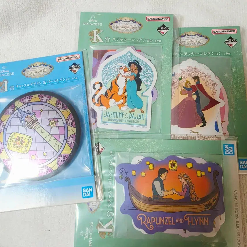 [BUNJANG] Disney Princess Ichiban Kuji Sticker &amp; Mirror Bundle Set / 디즈니 프린세스 쿠지 일괄