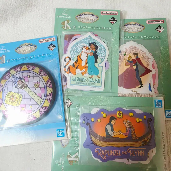 [BUNJANG] Disney Princess Ichiban Kuji Sticker &amp; Mirror Bundle Set / 디즈니 프린세스 쿠지 일괄