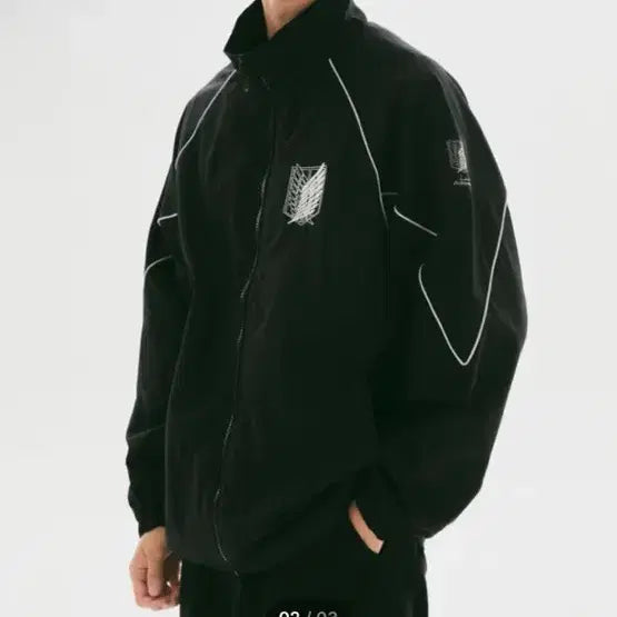 [BUNJANG] Attack on Titan SPao Windbreaker Black XL / [진격의거인] 윈드브레이커 스파오 XL