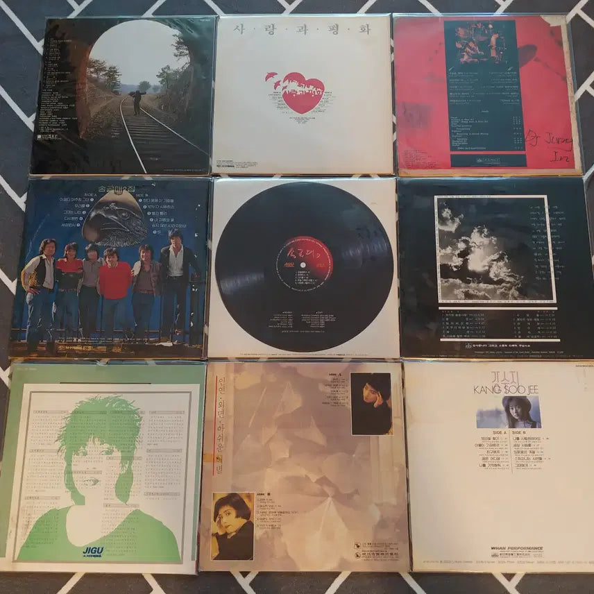 [BUNJANG] Various Artists K-Pop &amp; Ballad LP Record Collection (9 Records) - Bundle Set / 가요 LP레코드판 9장-15 판매합니다.