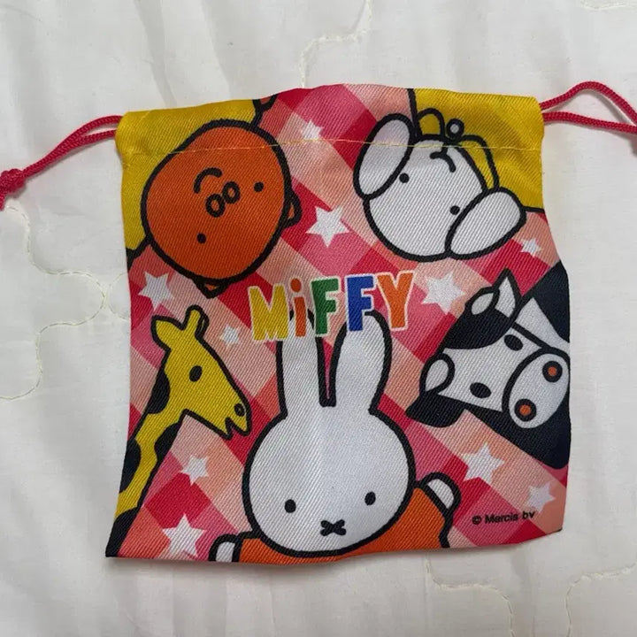 [BUNJANG] Miffy Character Drawstring Pouch / 추석할인이벤트)미피 캐릭터 복조리 파우치 새상품