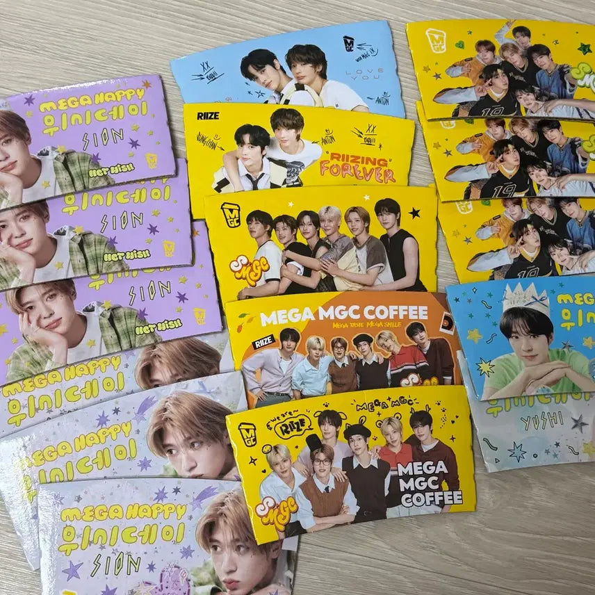 [BUNJANG] RIIZE SiOn YuUshi Mega Coffee Cup Holder Bundle Set / 메가 커피 컵홀더 위시 시온 유우시 라이즈