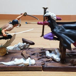 [BUNJANG] Big Player Zoro VS Mihawk First Encounter Battle Scene Figure / 원피스 명장면 피규어, 빅플레이어 조로 VS 미호크 첫만남 후 첫대결장면 재현, 빅플레이어 조로 VS 미호크 피규어판매