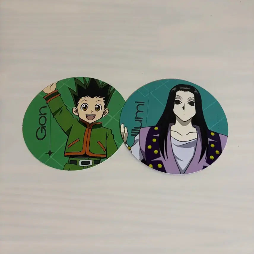 [BUNJANG] Hunter x Hunter Aniplus Collaboration Cafe Coaster Gon &amp; Illumi Bundle / 헌터헌터 콜라보카페 코스터 곤 이르미