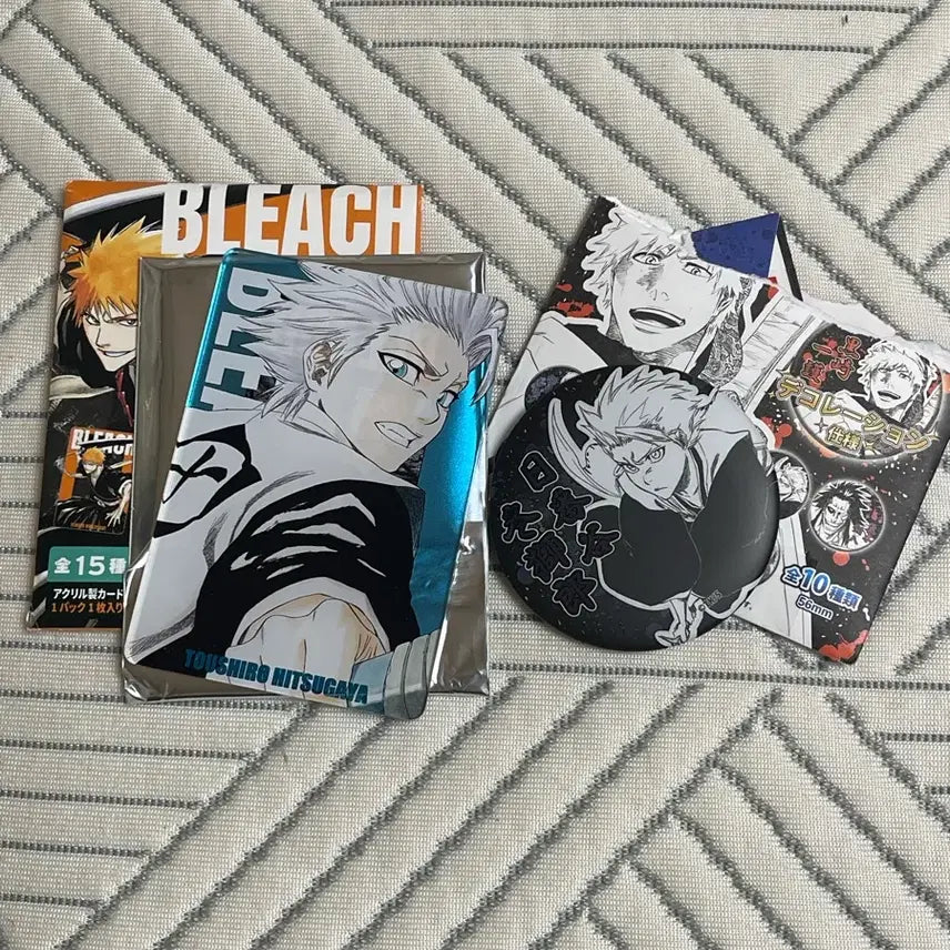 [BUNJANG] Bleach Status Card + Original Art Can Badge Toshiro / 블리치 스테이터스 카드 +원화 캔뱃지 토시로