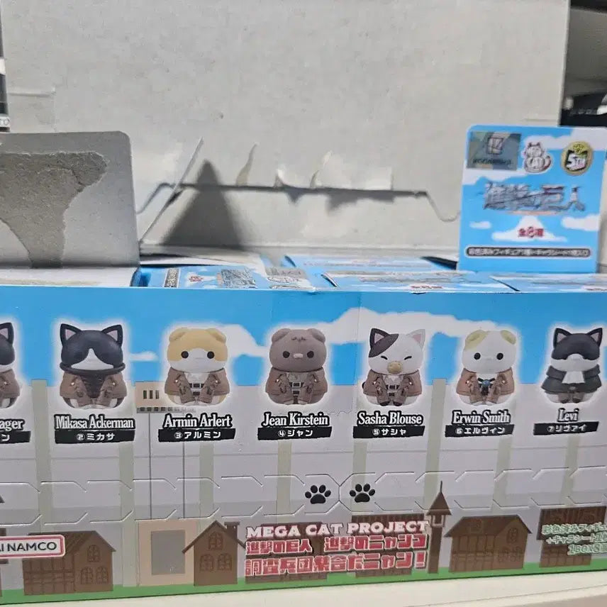 [BUNJANG] Attack on Titan Mega Cat Full Set (Excluding Jean) / 진격의 거인 메가캣 풀셋 양도 판매