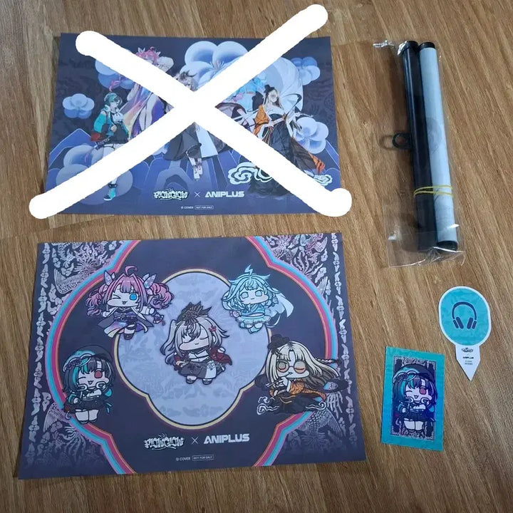 [BUNJANG] Hololive FLOW GLOW Aniplux Pop-up Cafe Collaboration Special Menu Benefit Chihaya Hologram Photocard + Tapestry + Deco Pick Set / 홀로라이브 FLOW GLOW 애니플러스 팝업 카페 콜라보 1-2주차 스페셜메뉴 특전 치하야 홀로그램 포토카드+태피스트리+데코픽