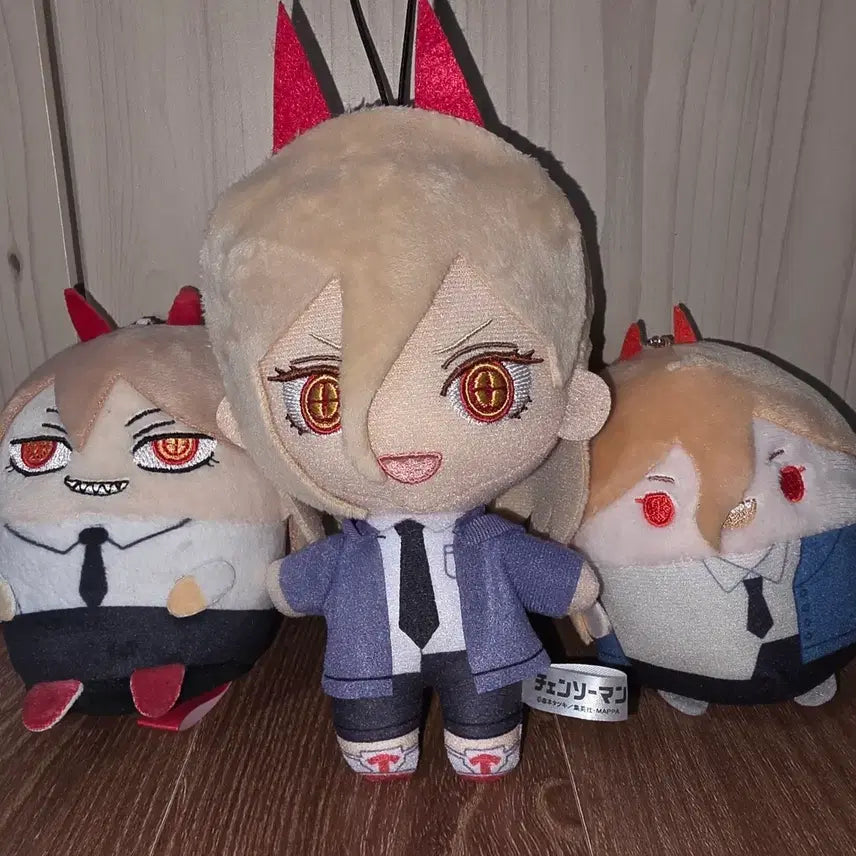 [BUNJANG] Chainsaw Man Power Plush Keychain 3-Piece Bundle Set / 체인소맨 파워 인형 키링 3종 일괄
