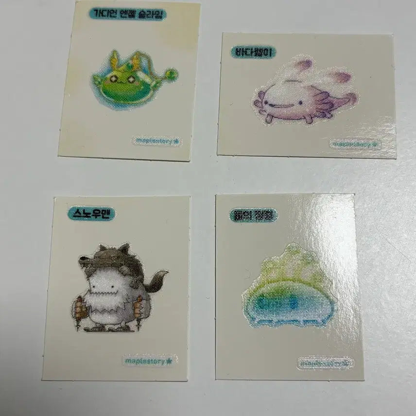[BUNJANG] MapleStory Sticker Set (4 Types) / 메이플스토리 띠부씰 4종